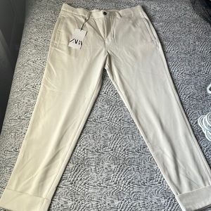 Cream Zara Ankle cuffed pants